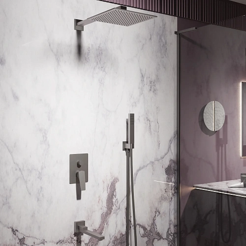 Душевая система Vincea Puro VSFW-5P1GM встраиваемый, вороненая сталь Душевая система Vincea Puro VSFW-5P1GM встраиваемый, вороненая сталь