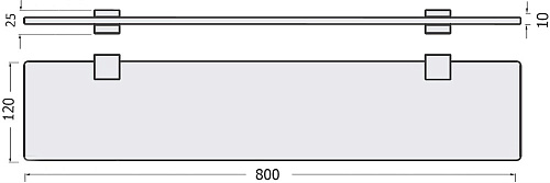 Полка STWORKI Glass Shelf 80 полкодержатели черные 440801 Полка STWORKI Glass Shelf 80 полкодержатели черные 440801