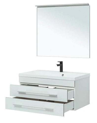 Комплект мебели Aquanet Верона 90 New белый матовый 00281106 Комплект мебели Aquanet Верона 90 New белый матовый 00281106