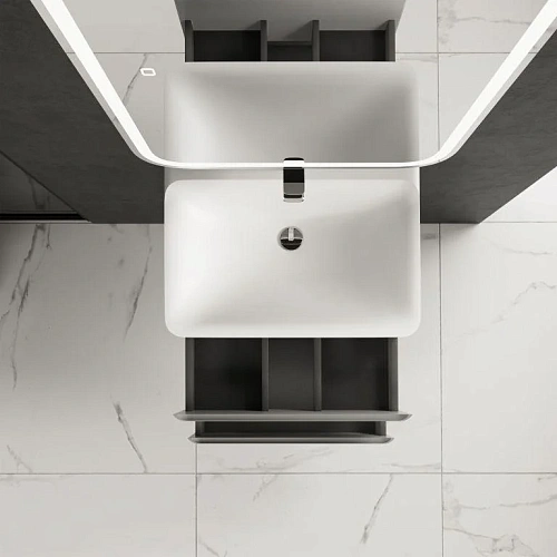 Тумба под раковину AQUAme AQM900460GM S4 подвесная 60 см серый Тумба под раковину AQUAme AQM900460GM S4 подвесная 60 см серый