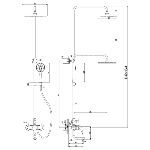 Душевая система Lemark Poseidon (LM4262C) Душевая система Lemark Poseidon (LM4262C)