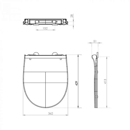 Крышка-сиденье Jika Vega 8.9051.7.000.000.1 soft close, slim Крышка-сиденье Jika Vega 8.9051.7.000.000.1 soft close, slim