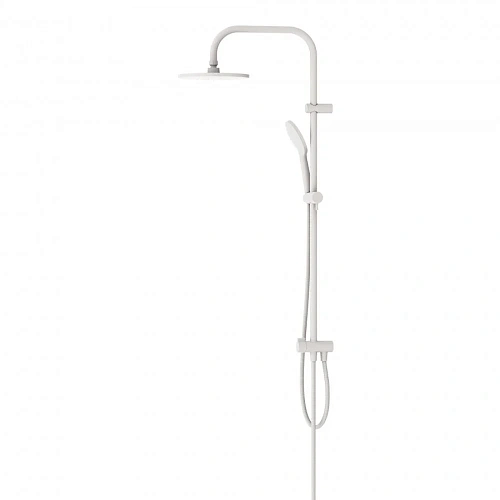 Душевая система Damixa Jupiter 977000200, верхний душ 225 мм штанга 1010 мм, белый Душевая система Damixa Jupiter 977000200, верхний душ 225 мм штанга 1010 мм, белый