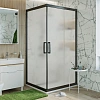 Душевой уголок STWORKI Дублин 100x100 см профиль черный матовый, стекло матовое 465034 Душевой уголок STWORKI Дублин 100x100 см профиль черный матовый, стекло матовое 465034