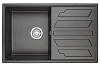 Кухонная мойка Granula 8002, ЧЁРНЫЙ, кварц 790х500