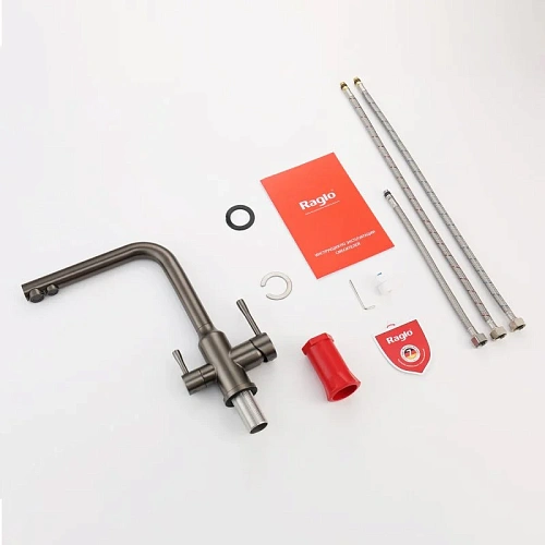 Смеситель для кухни Raglo R81.61.09 с подключением к фильтру, графит Смеситель для кухни Raglo R81.61.09 с подключением к фильтру, графит