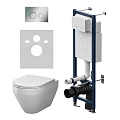 Комплект инсталляции AM.PM Spirit V2.0 IS110151.701900 ErgoFit с клавишей L хром с унитазом Spirit V2.0 Aquaspin Комплект инсталляции AM.PM Spirit V2.0 IS110151.701900 ErgoFit с клавишей L хром с унитазом Spirit V2.0 Aquaspin