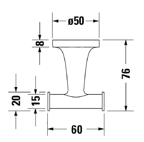 Крючок Duravit Starck T 0099304600 Крючок Duravit Starck T 0099304600