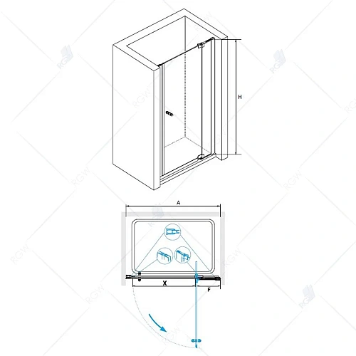 Душевая дверь RGW HO-06 Hotel 01060608-11 Душевая дверь RGW HO-06 Hotel 01060608-11