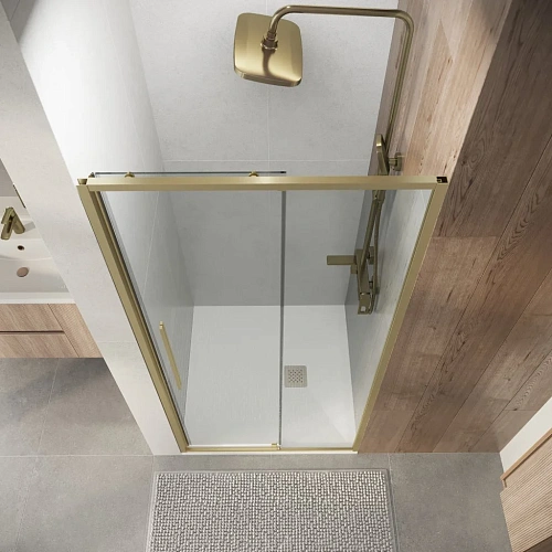 Душевая дверь Niagara Nova NG-44-10ASG (100х195) раздвижная, золото сатин, стекло прозрачное Душевая дверь Niagara Nova NG-44-10ASG (100х195) раздвижная, золото сатин, стекло прозрачное