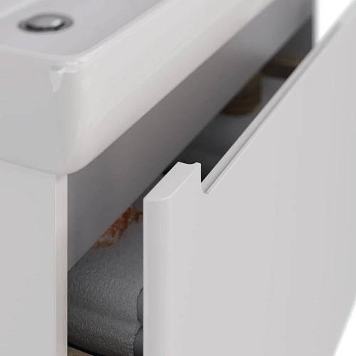 Тумба под раковину Lemark BUNO MINI 100 см подвесная, серый/белый LM05BM100T Тумба под раковину Lemark BUNO MINI 100 см подвесная, серый/белый LM05BM100T