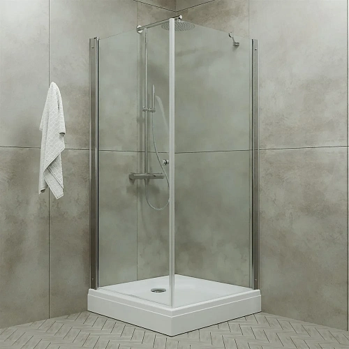 Душевой уголок DIWO Переславль 90х90 профиль хром глянцевый 571089 Душевой уголок DIWO Переславль 90х90 профиль хром глянцевый 571089