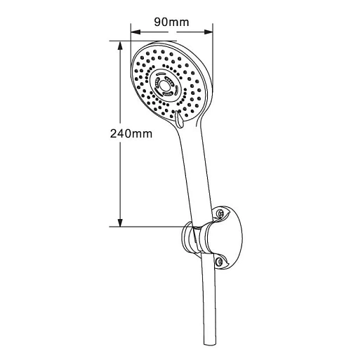Душевой гарнитур Orange OAS011 хром Душевой гарнитур Orange OAS011 хром