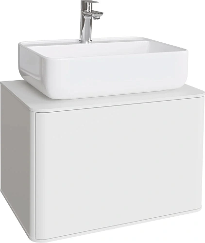 Тумба с раковиной STWORKI Ноттвиль 60 белая, без выреза под смеситель 444530 Тумба с раковиной STWORKI Ноттвиль 60 белая, без выреза под смеситель 444530