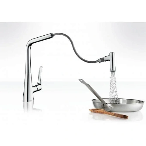 Смеситель для кухни hansgrohe Metris 14820000 Смеситель для кухни hansgrohe Metris 14820000