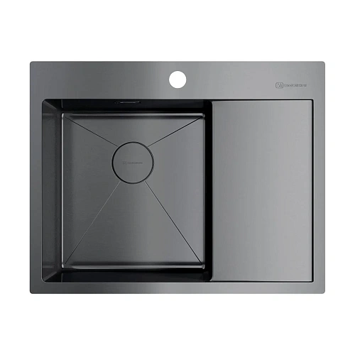 Кухонная мойка Omoikiri Akisame 65-GM-L нерж.сталь/вороненая сталь 4973097 Кухонная мойка Omoikiri Akisame 65-GM-L нерж.сталь/вороненая сталь 4973097