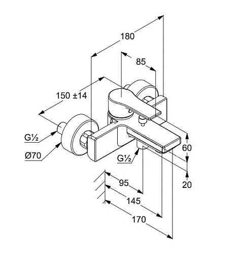 Смеситель для ванны Kludi ZENTA SL 486703965 черный матовый Смеситель для ванны Kludi ZENTA SL 486703965 черный матовый