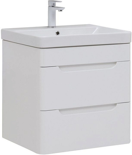 Тумба под раковину Aquanet София 60 белый глянец (2 ящика) 00288905 Тумба под раковину Aquanet София 60 белый глянец (2 ящика) 00288905