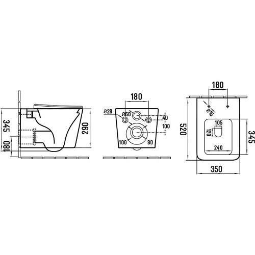 Унитаз подвесной Boheme Zen 967-SET-A ANTHRACITE с крышкой Унитаз подвесной Boheme Zen 967-SET-A ANTHRACITE с крышкой
