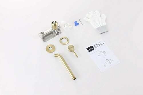 Смеситель для раковины ABBER Wasser Kreis 316 AF8112BG-M для раковины скрытого монтажа, золото брашированное Смеситель для раковины ABBER Wasser Kreis 316 AF8112BG-M для раковины скрытого монтажа, золото брашированное