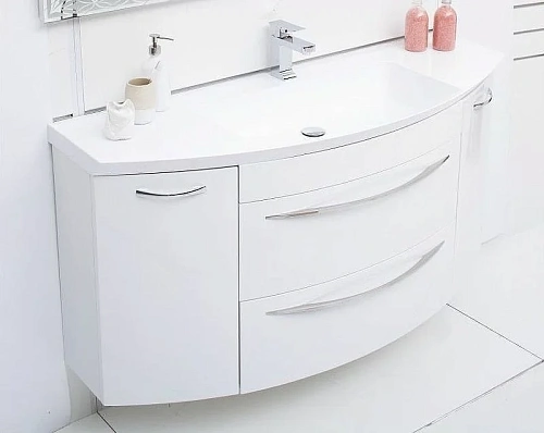 Тумба под раковину De Aqua Лонг 140 белый 00186446 Тумба под раковину De Aqua Лонг 140 белый 00186446