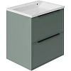 Тумба под раковину La Fenice SIMPLA Grigio TWIN 60 FNC-01-SIM-G-60-2 серо-зеленая