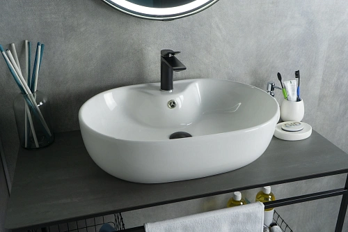 Раковина Gid N9163 51127 накладная белая 59x41x16 Раковина Gid N9163 51127 накладная белая 59x41x16