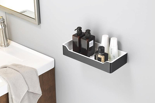 Полка Rush Edge ED77164B black прямоугольная, черная Полка Rush Edge ED77164B black прямоугольная, черная