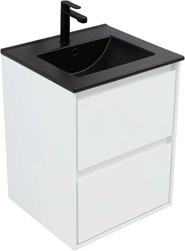 Тумба под раковину Aquanet Милан 50 белый глянец 00336366 подвесная Тумба под раковину Aquanet Милан 50 белый глянец 00336366 подвесная