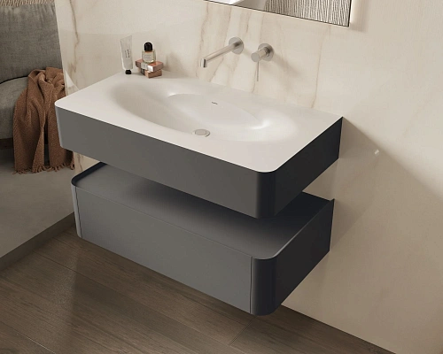 Тумба под раковину Vincea Caprise 1000 VMC-4CA100MG подвесная, серый матовый Тумба под раковину Vincea Caprise 1000 VMC-4CA100MG подвесная, серый матовый