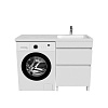 Картинка анонса товара «тумба с раковиной iddis optima home 120 см (oph12rbi95k) напольная для стиральной машины с ящиками, »