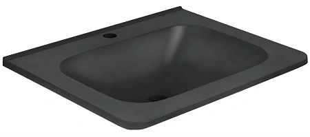 Раковина Vincea VCB-2VP600B из кварцевого камня, черная Раковина Vincea VCB-2VP600B из кварцевого камня, черная