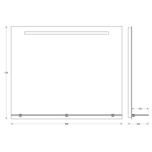 Зеркало Evoform Ledline-S BY 2157 90х75 см Зеркало Evoform Ledline-S BY 2157 90х75 см