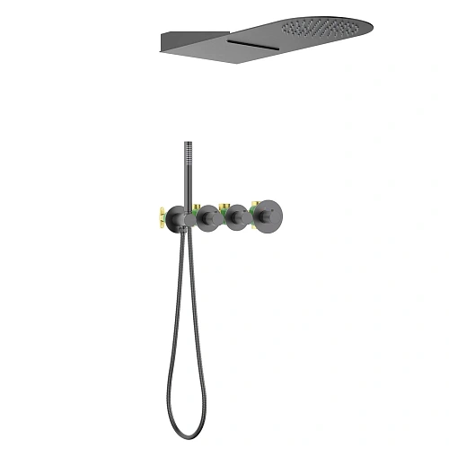 Душевая система Timo Saona SX-2350/18SM встраиваемая с термостатом черное золото Душевая система Timo Saona SX-2350/18SM встраиваемая с термостатом черное золото