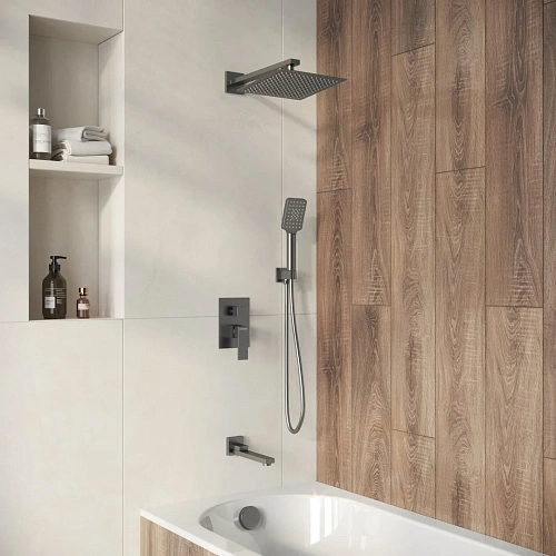 Душевая система GROSSMAN Style 501.K35.05.420 скрытого монтажа графит сатиновый Душевая система GROSSMAN Style 501.K35.05.420 скрытого монтажа графит сатиновый