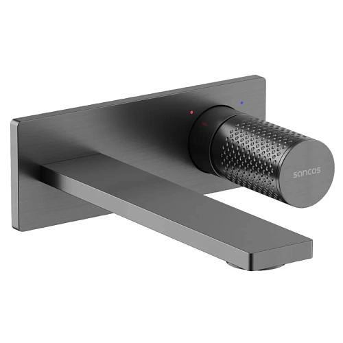 Смеситель для раковины Sancos Nexus SC9013GG с внутренней частью, вороненая сталь Смеситель для раковины Sancos Nexus SC9013GG с внутренней частью, вороненая сталь