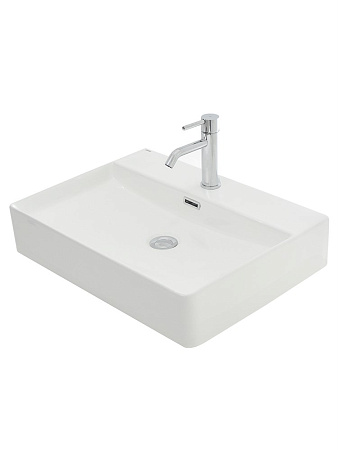 Раковина AQUAme AQM5004 накладная с отверстием под смеситель 590х430х120