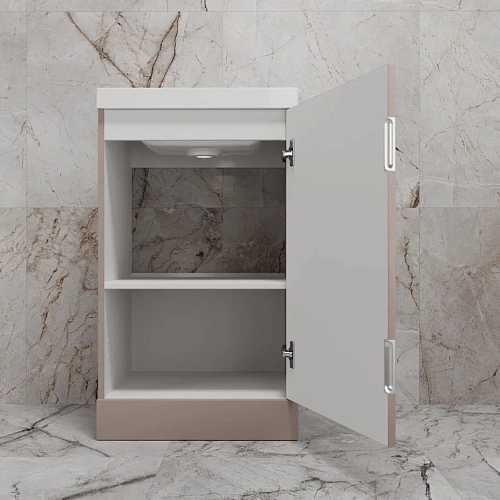 Тумба под раковину Style Line МОНО 50 см ЛС-00002453 напольная, санд пудровый Тумба под раковину Style Line МОНО 50 см ЛС-00002453 напольная, санд пудровый