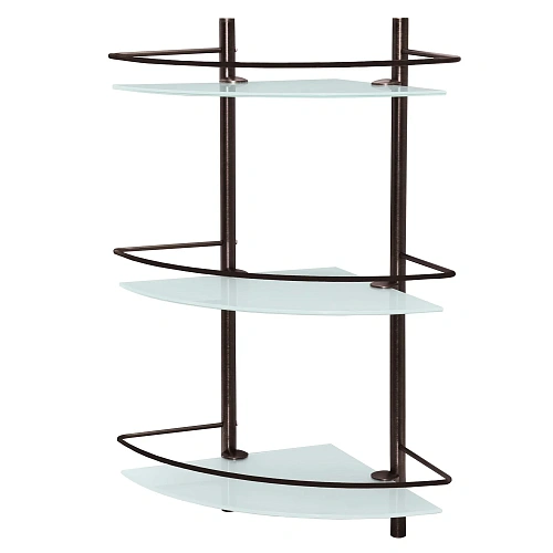 Полка WasserKRAFT K-3633 стеклянная тройная темная бронза Полка WasserKRAFT K-3633 стеклянная тройная темная бронза