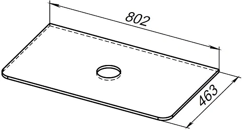 Столешница Allen Brau Paris 80 1.36014.K иск. камень белый Столешница Allen Brau Paris 80 1.36014.K иск. камень белый