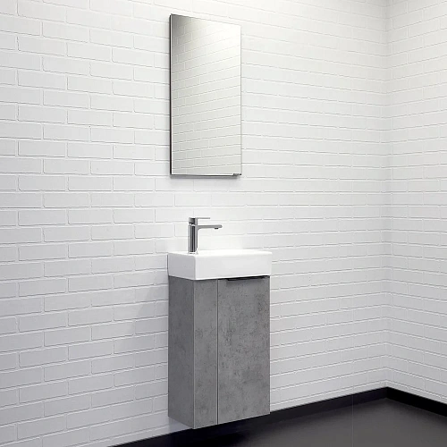 Тумба с раковиной Comforty Асти-40 00-00013669 бетон светлый раковина Comforty 9140 Тумба с раковиной Comforty Асти-40 00-00013669 бетон светлый раковина Comforty 9140