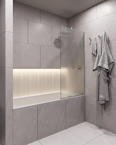 Шторка на ванну Timo TC-90/00F-8 в узком профиле хром 1400x900, стекло матовое 8 мм Шторка на ванну Timo TC-90/00F-8 в узком профиле хром 1400x900, стекло матовое 8 мм