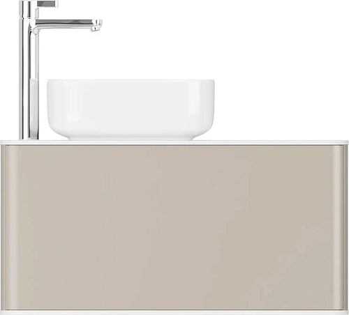 Тумба с раковиной STWORKI Ноттвиль 80 бежевый шелк, с отверстием под смеситель 414403 Тумба с раковиной STWORKI Ноттвиль 80 бежевый шелк, с отверстием под смеситель 414403