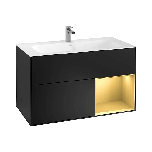 Тумба под раковину Villeroy & Boch Finion 99,6 см, с подсветкой G040HFPD Тумба под раковину Villeroy & Boch Finion 99,6 см, с подсветкой G040HFPD