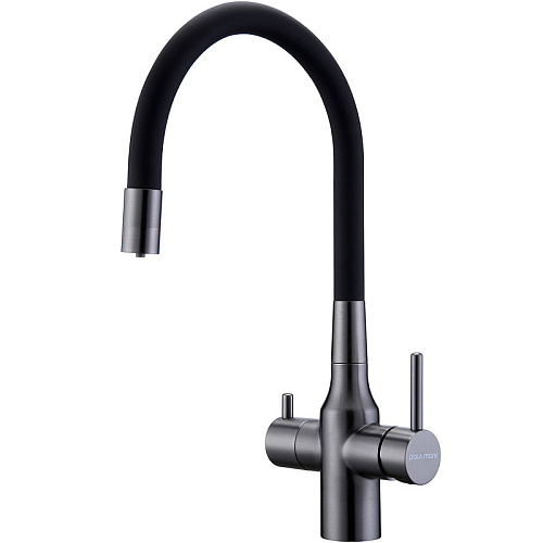 Смеситель для кухни Paulmark Salix вороненая сталь Sa213419-GM Смеситель для кухни Paulmark Salix вороненая сталь Sa213419-GM
