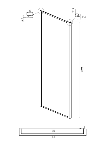 Боковая стенка Ambassador Forsa 120AX (1200x2000) Боковая стенка Ambassador Forsa 120AX (1200x2000)