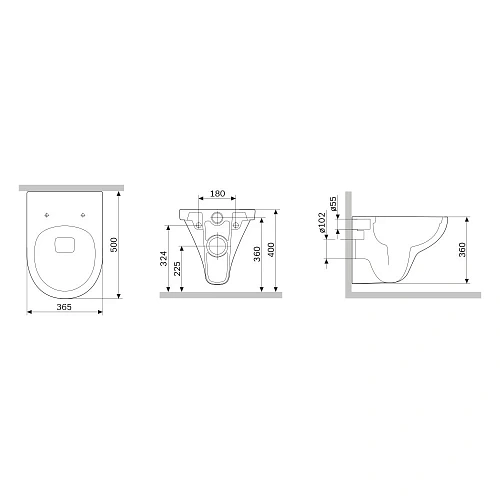 Унитаз подвесной AM.PM Gem C901700SC FlashClean с сиденьем микролифт Унитаз подвесной AM.PM Gem C901700SC FlashClean с сиденьем микролифт