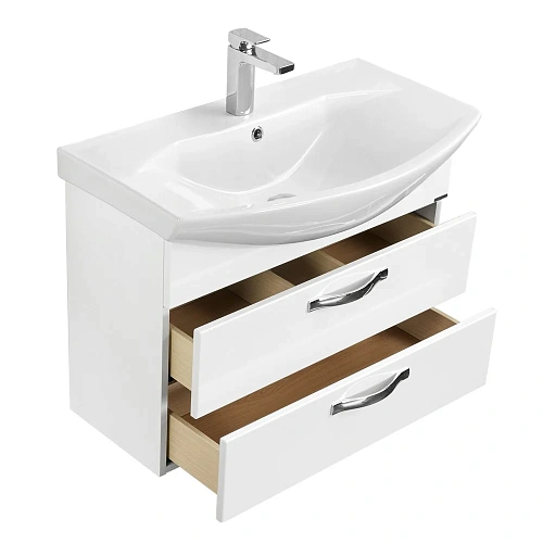 Тумба под раковину Aquaton Ария 80 М подвесная белый 1A140801AA010 Тумба под раковину Aquaton Ария 80 М подвесная белый 1A140801AA010