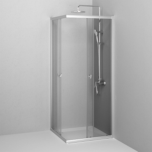 Душевой уголок AM.PM Sunny W87G-403-8080-MT 80x80 серебро, стекло прозрачное Душевой уголок AM.PM Sunny W87G-403-8080-MT 80x80 серебро, стекло прозрачное