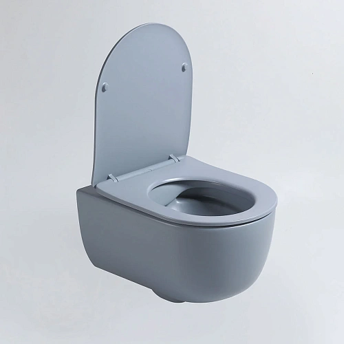 Унитаз подвесной Vincea Evo VT1-34SMO безободковый, цвет океан матовый, ультратонкое soft-close сиде Унитаз подвесной Vincea Evo VT1-34SMO безободковый, цвет океан матовый, ультратонкое soft-close сиде